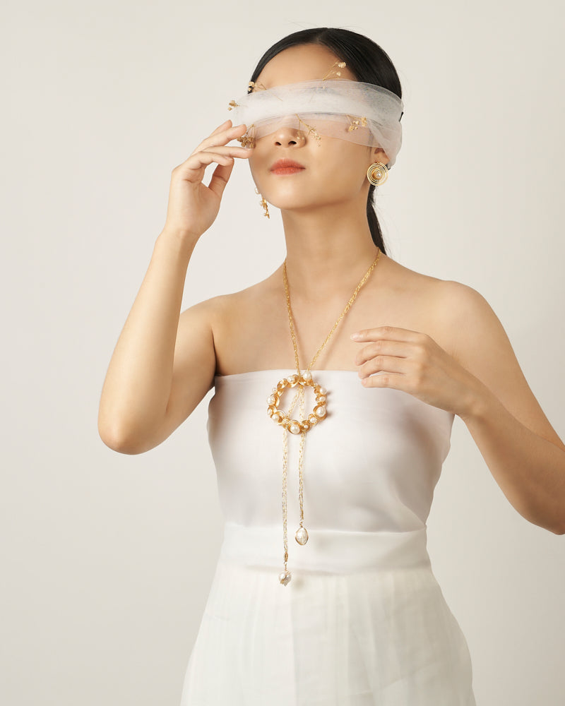 Dreamy Soleil Earring Pearl Gold
