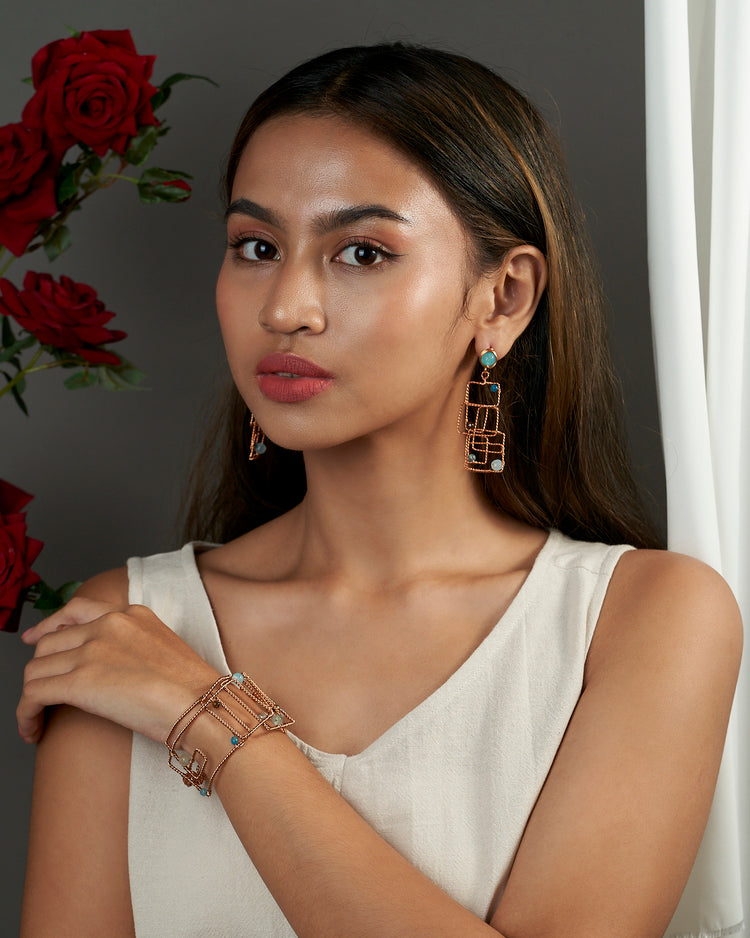 Maze Gold Bangle