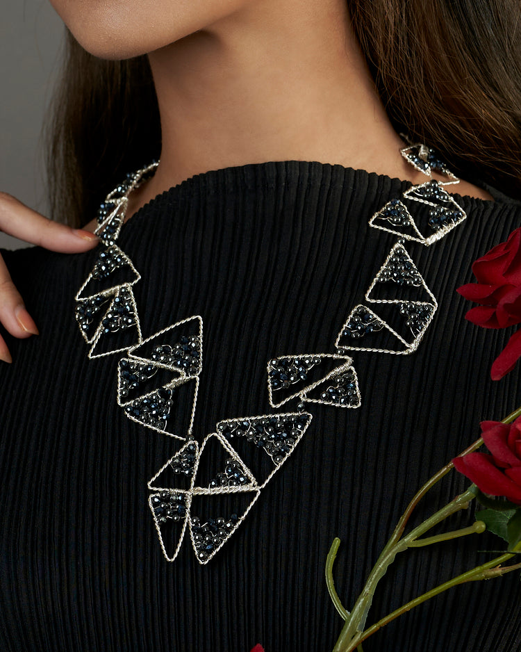 Mozaic Silver Necklace