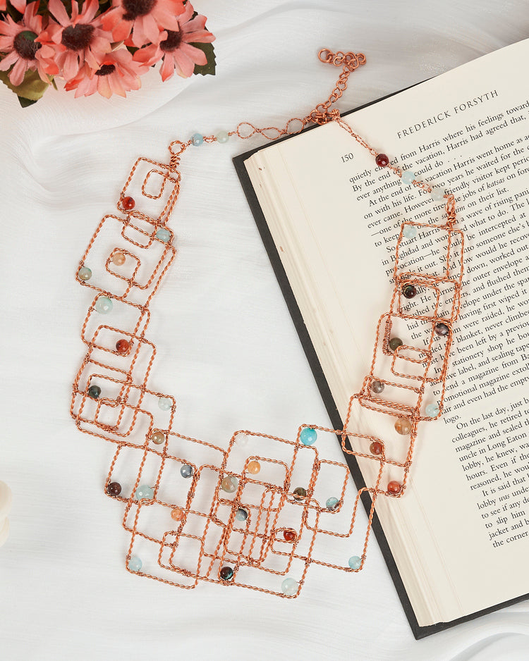 Maze Rose Gold Necklace