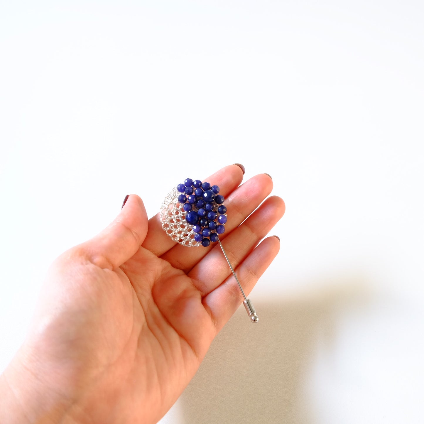CIRCLE CROCHET LAZULI SILVER