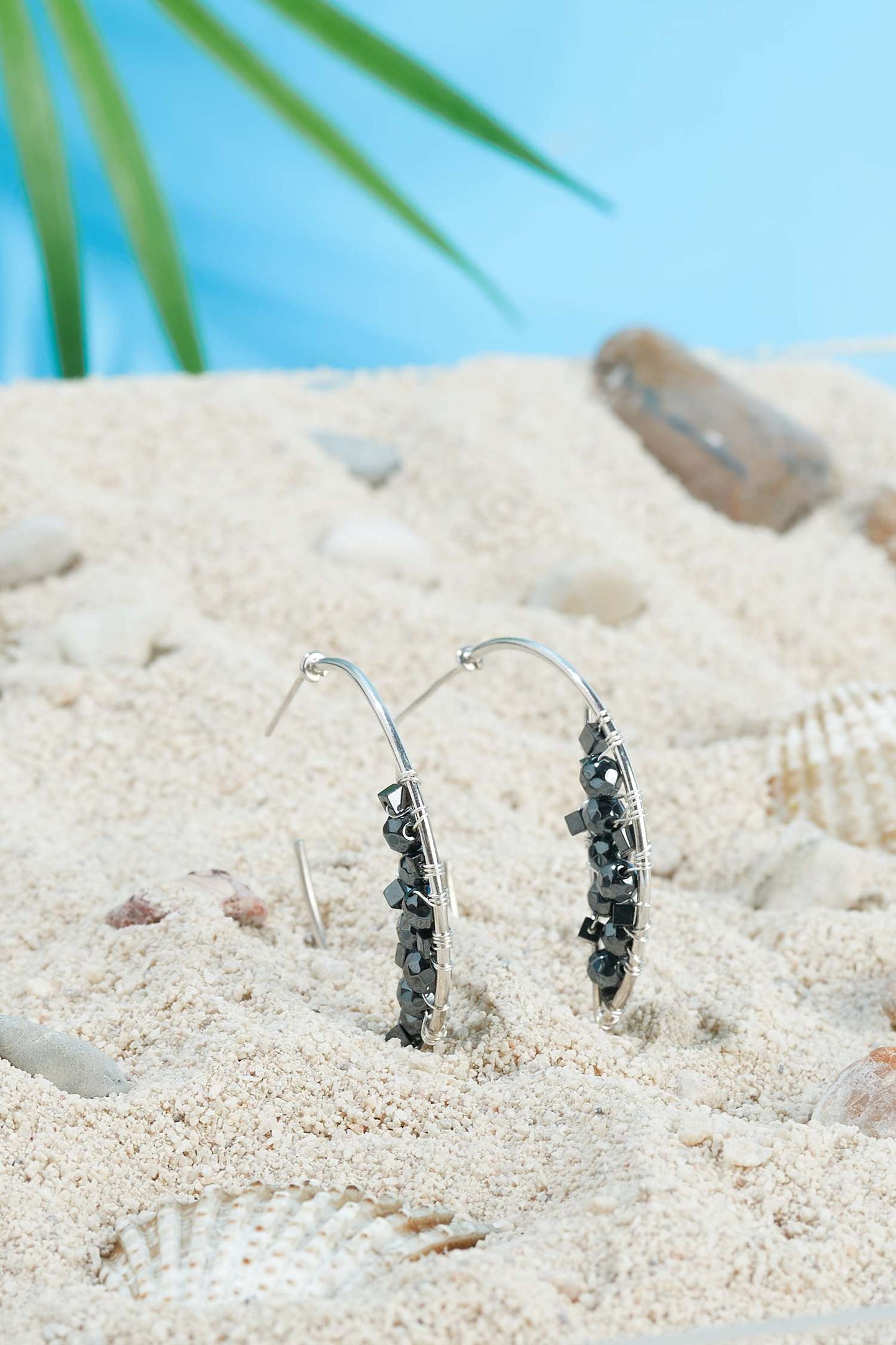 Madrid hematite silver earring (12)
