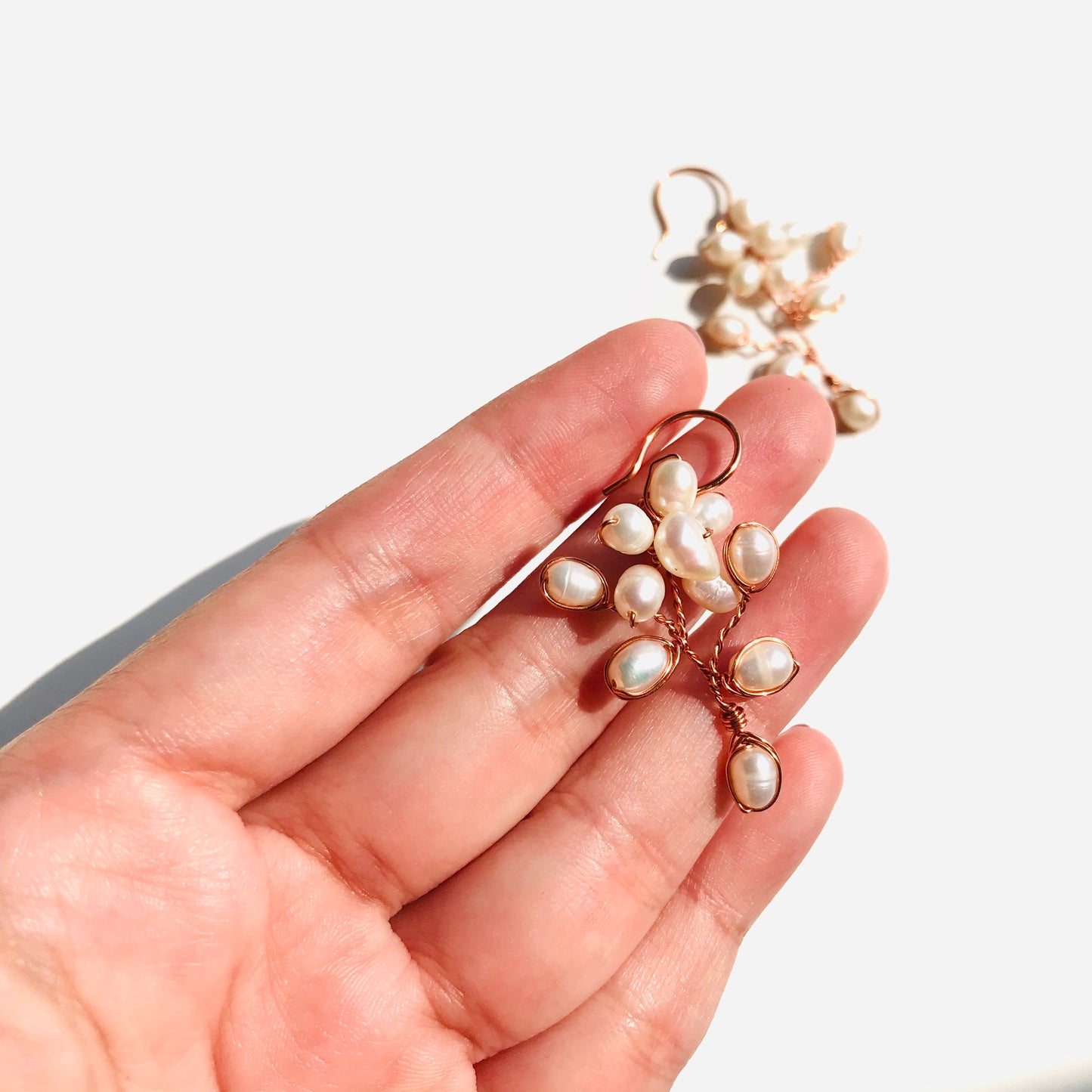 FLOWERS EARRING PEARL RG