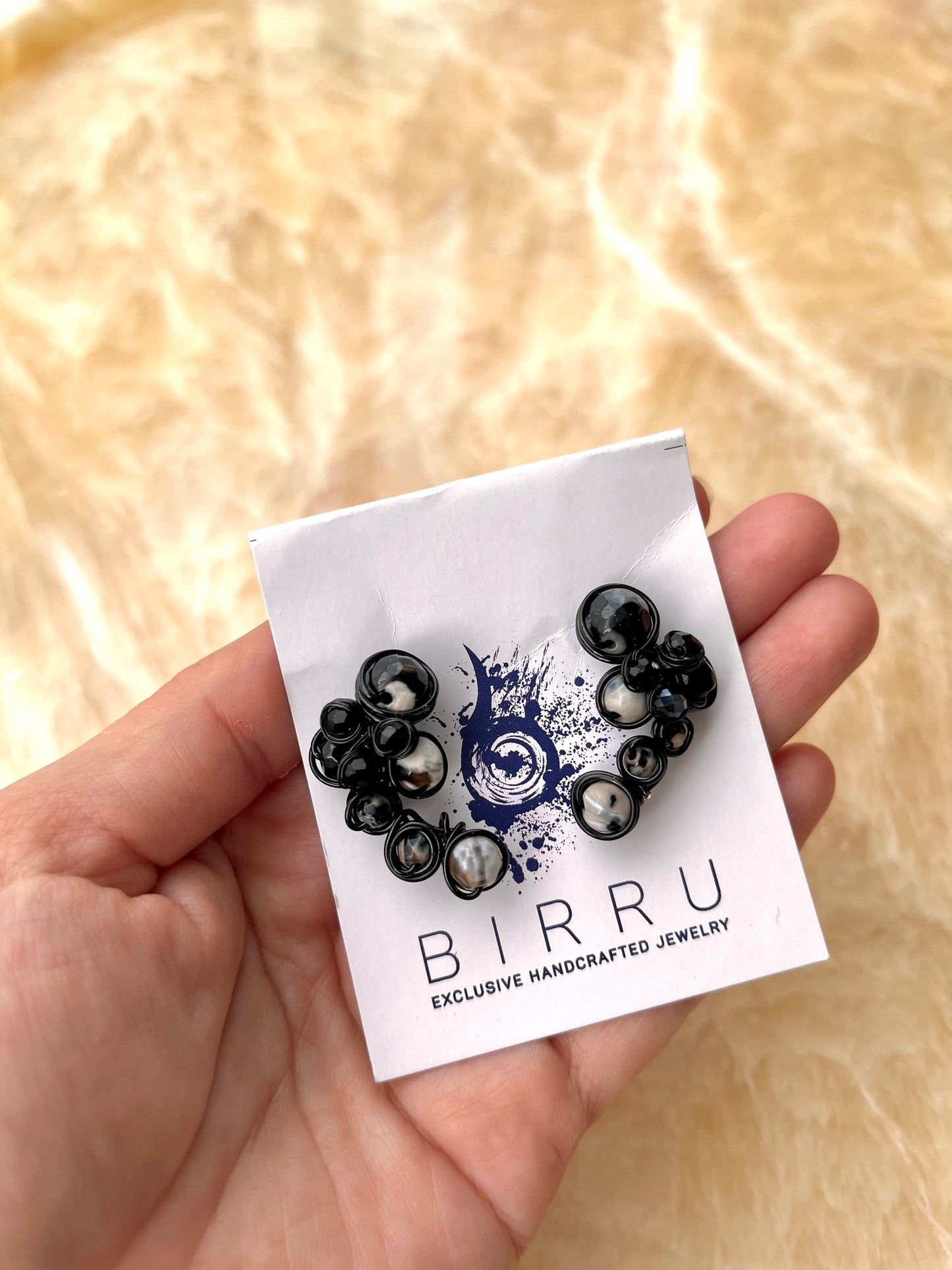 SPARKLING KLADIA EARRINGS BLACK
