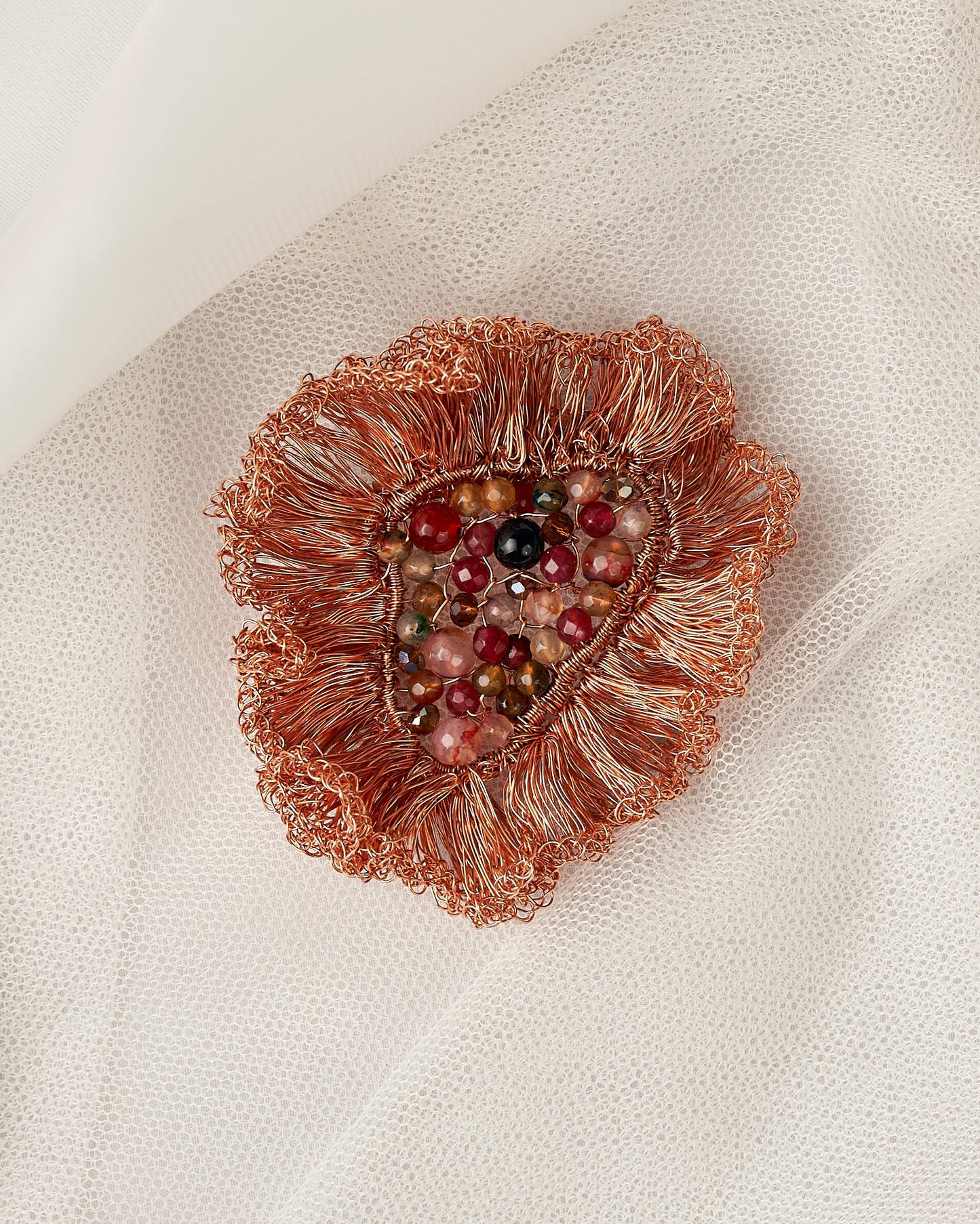 Dreamy Zinnia Brooch Colorful RG