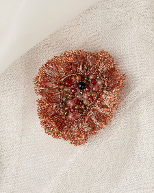 Dreamy Zinnia Brooch Colorful RG