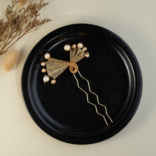 Marangga hairpin pearl gold