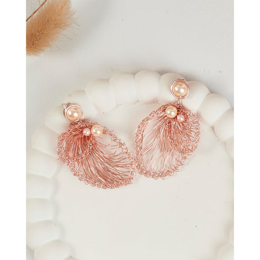 Vinesse Rose Pink Studded Earrings