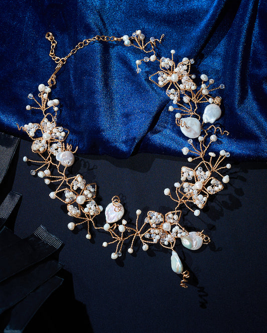 Asoka Pearl Gold Necklace