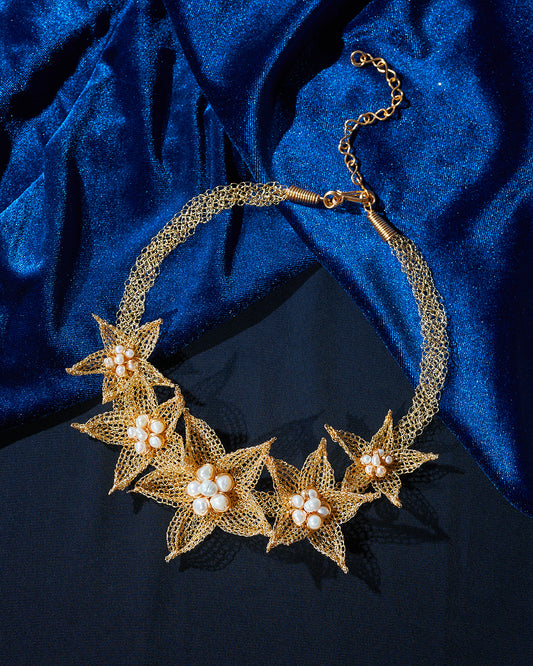 Sekar Necklace Pearl Gold