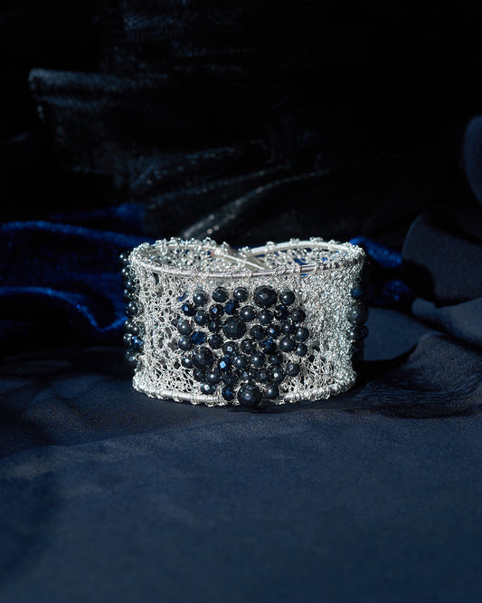 Zenara Silver Hematite Bangle