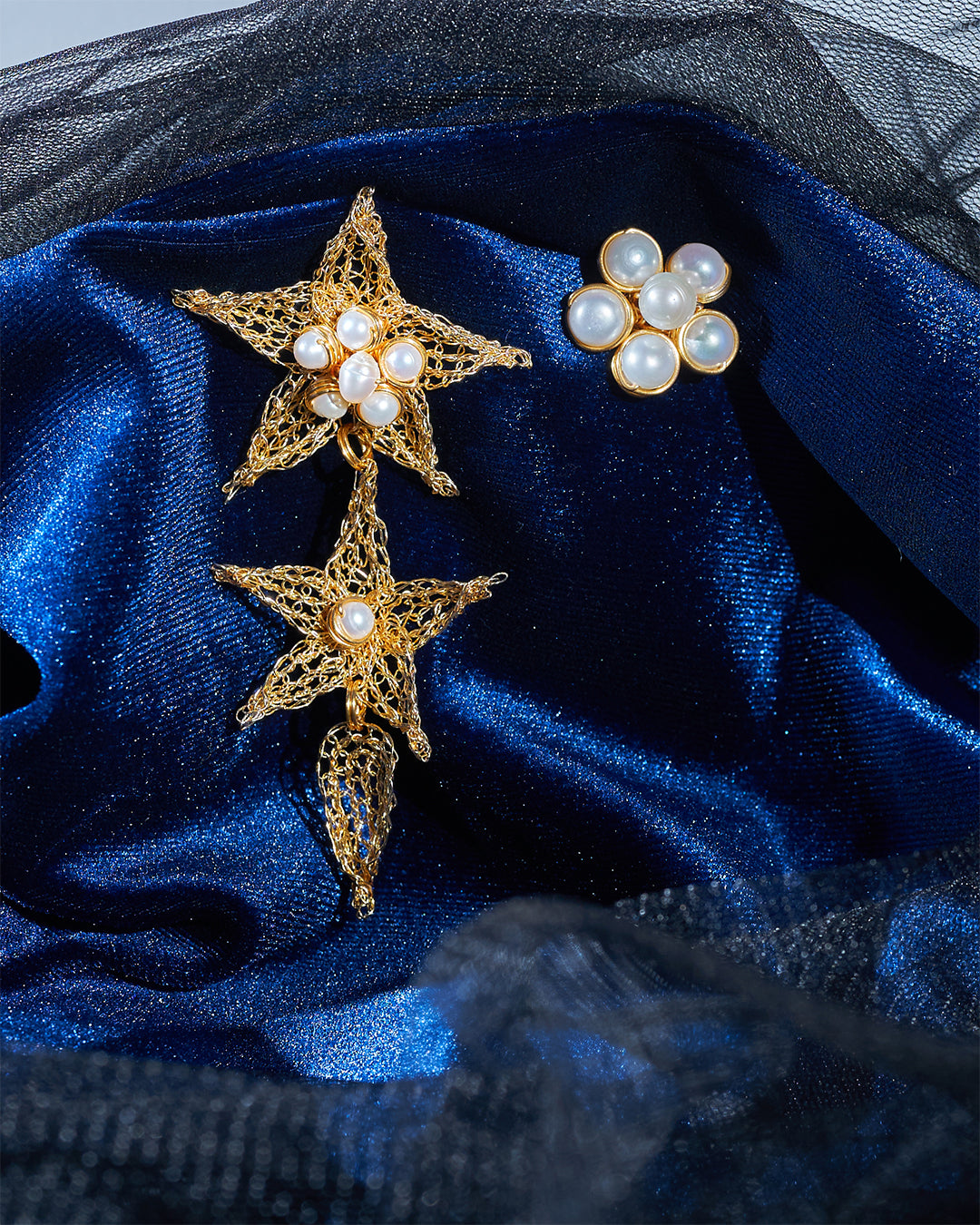 Sekar Pearl Gold Earrings