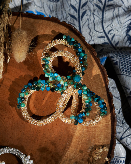 Cempaka Gold Agate Brooch