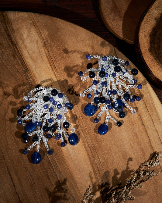 Aluna Lazuli Silver Earrings