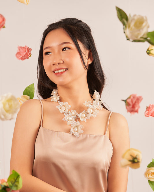 Tulips Silver Necklace