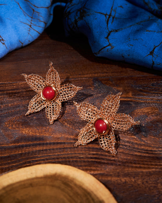 Lakshmi Rosegold Earrings