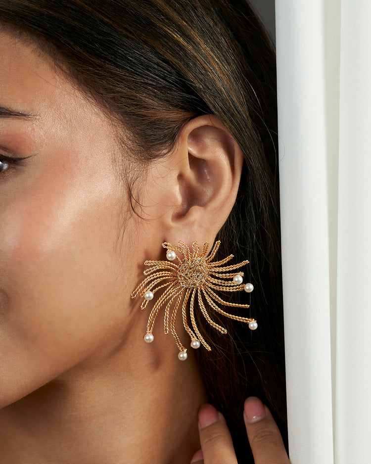 Flare Gold Earrings