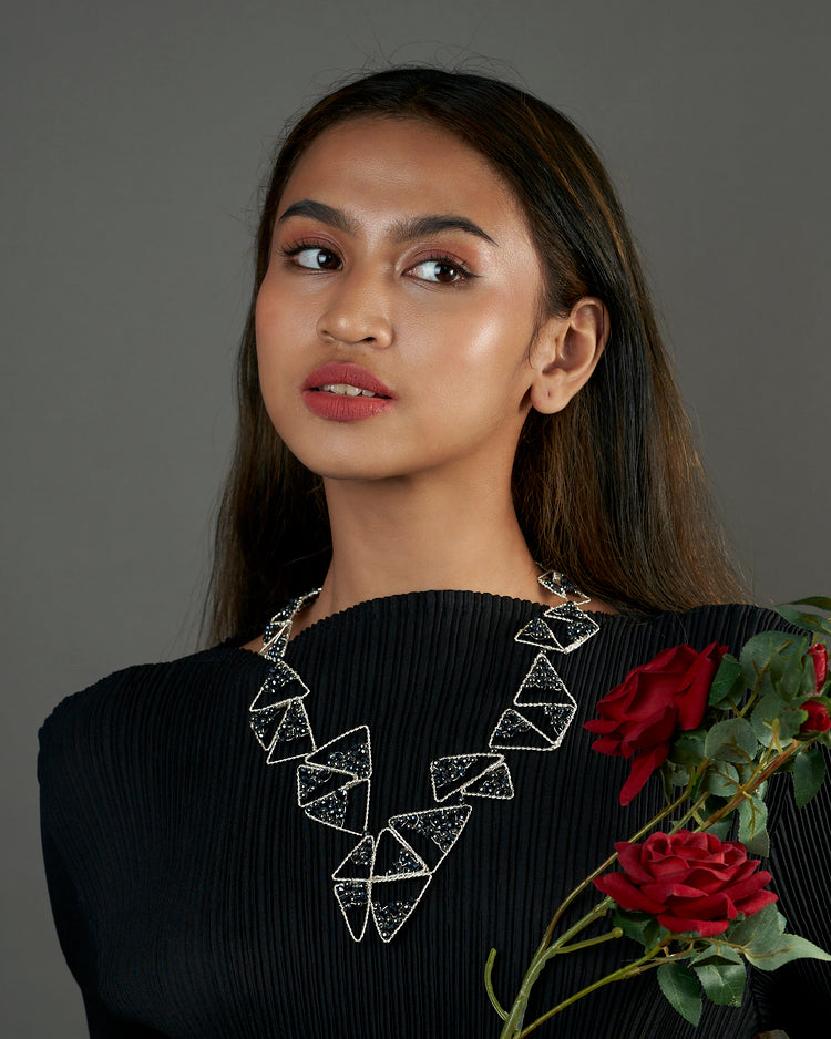 Mozaic Silver Necklace