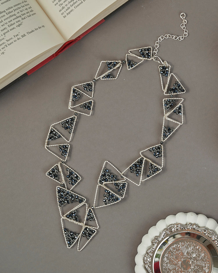 Mozaic Silver Necklace