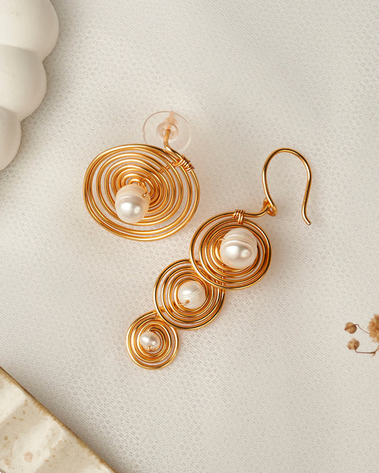 Dreamy Soleil Earring Pearl Gold