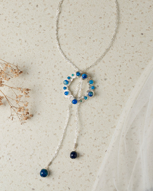 Dreamy Soleil Long Chain Blue Silver