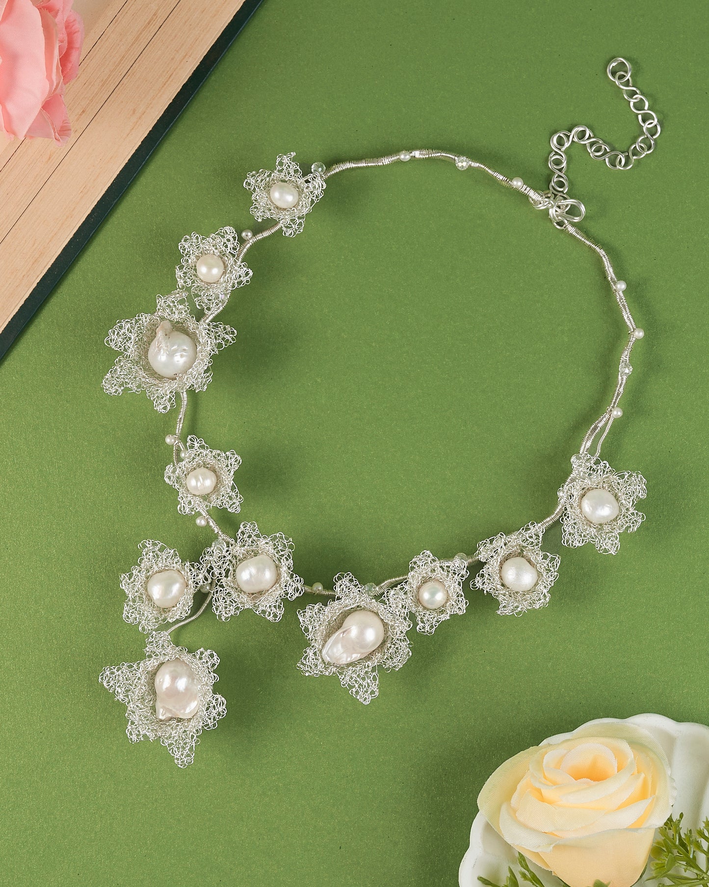 Tulips Silver Necklace