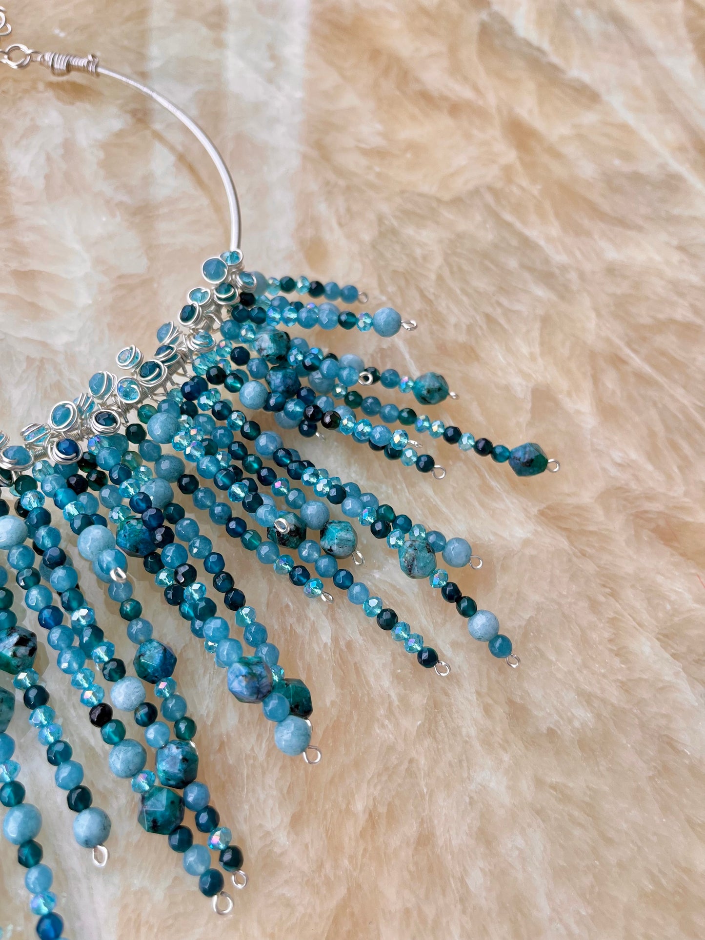 STARS CHOKER SKY BLUE SILVER