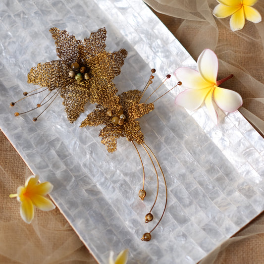 FRANGIPANI NECKLACE TIGER EYE GM