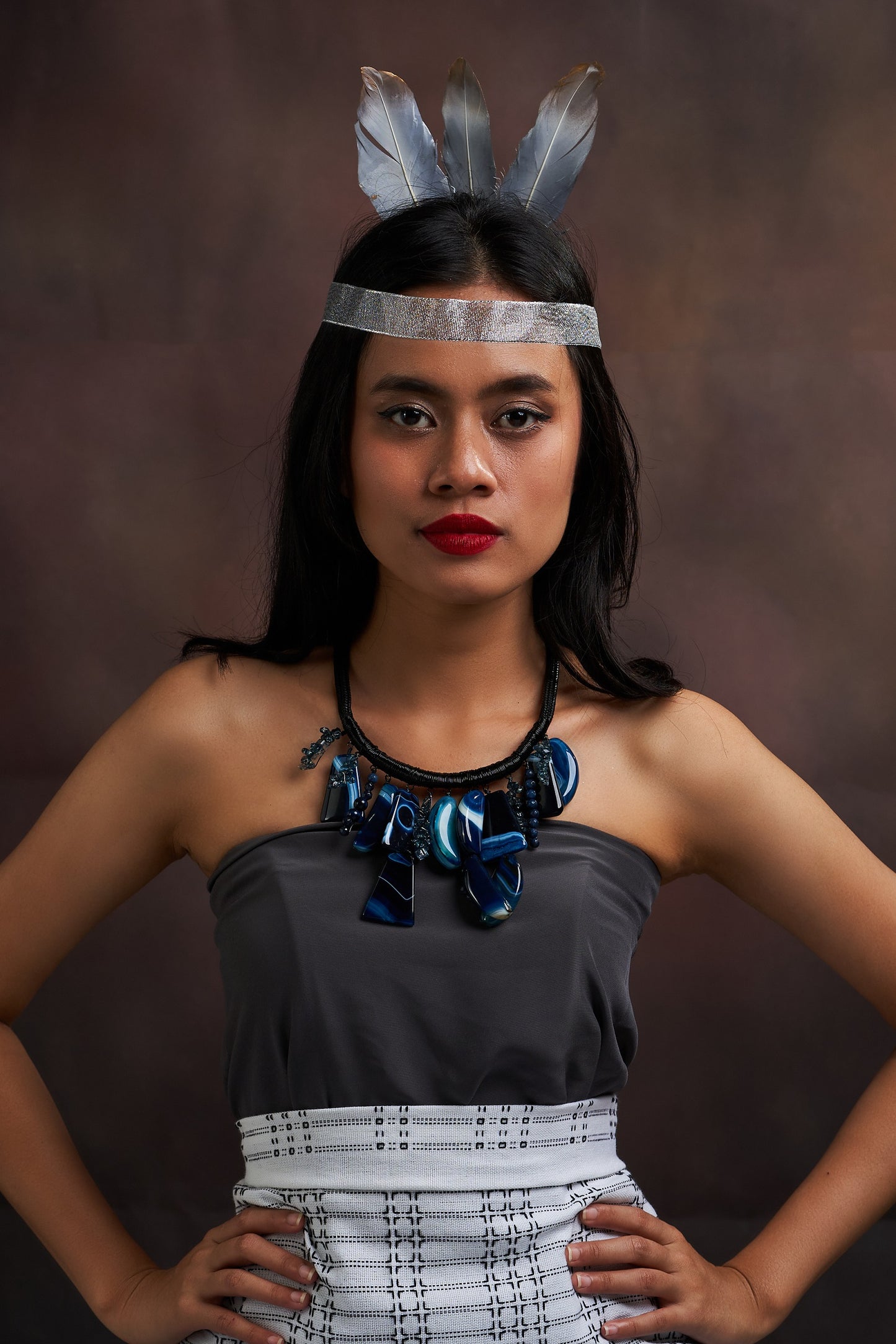 Dayak black necklace