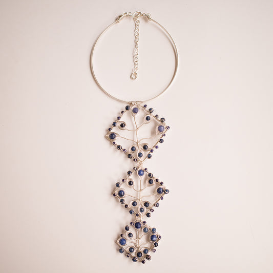 SOPHIA SQUARE LAZULI SILVER