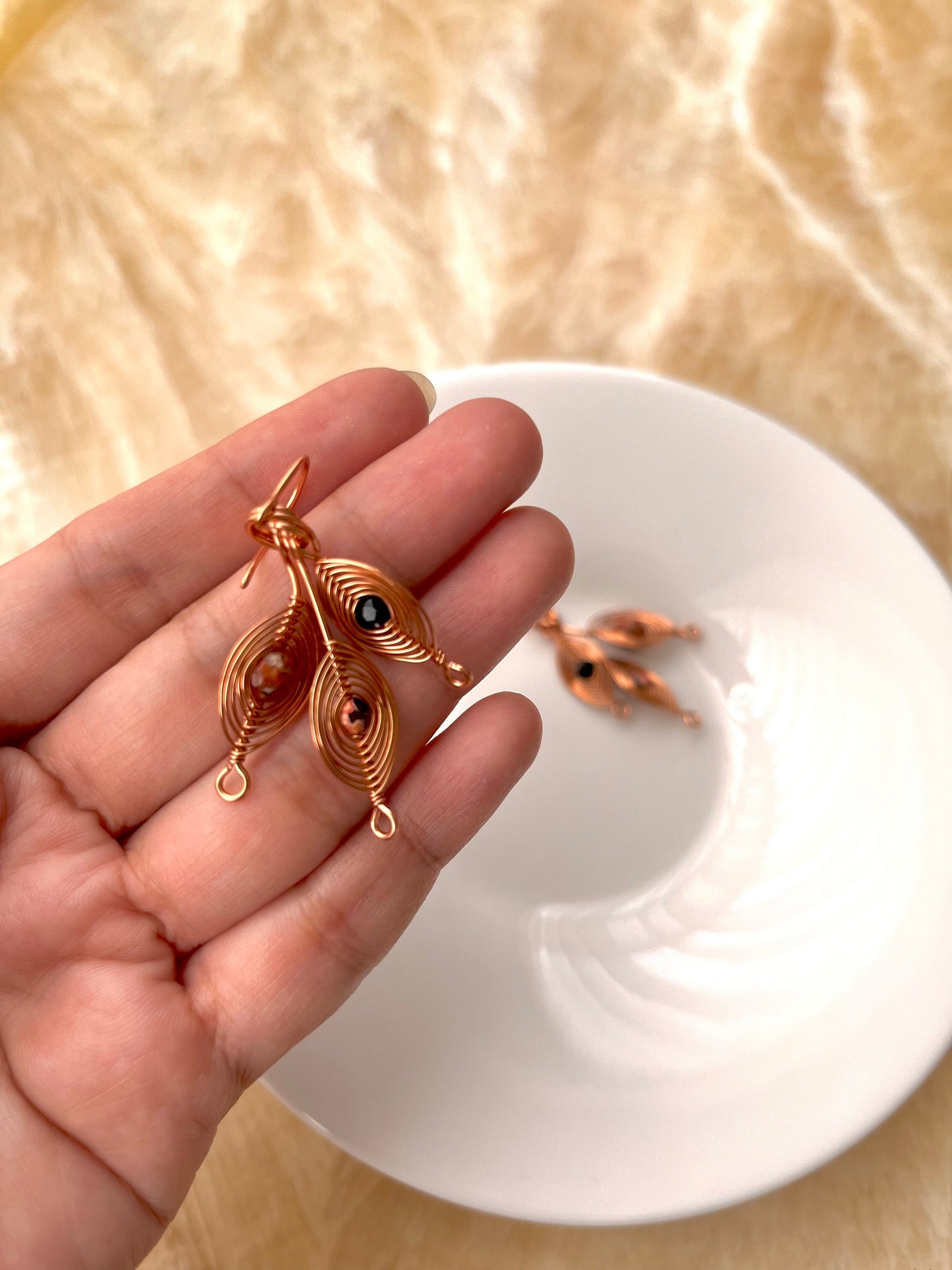 SPARKLING MERAK EARRINGS ORANGE RG