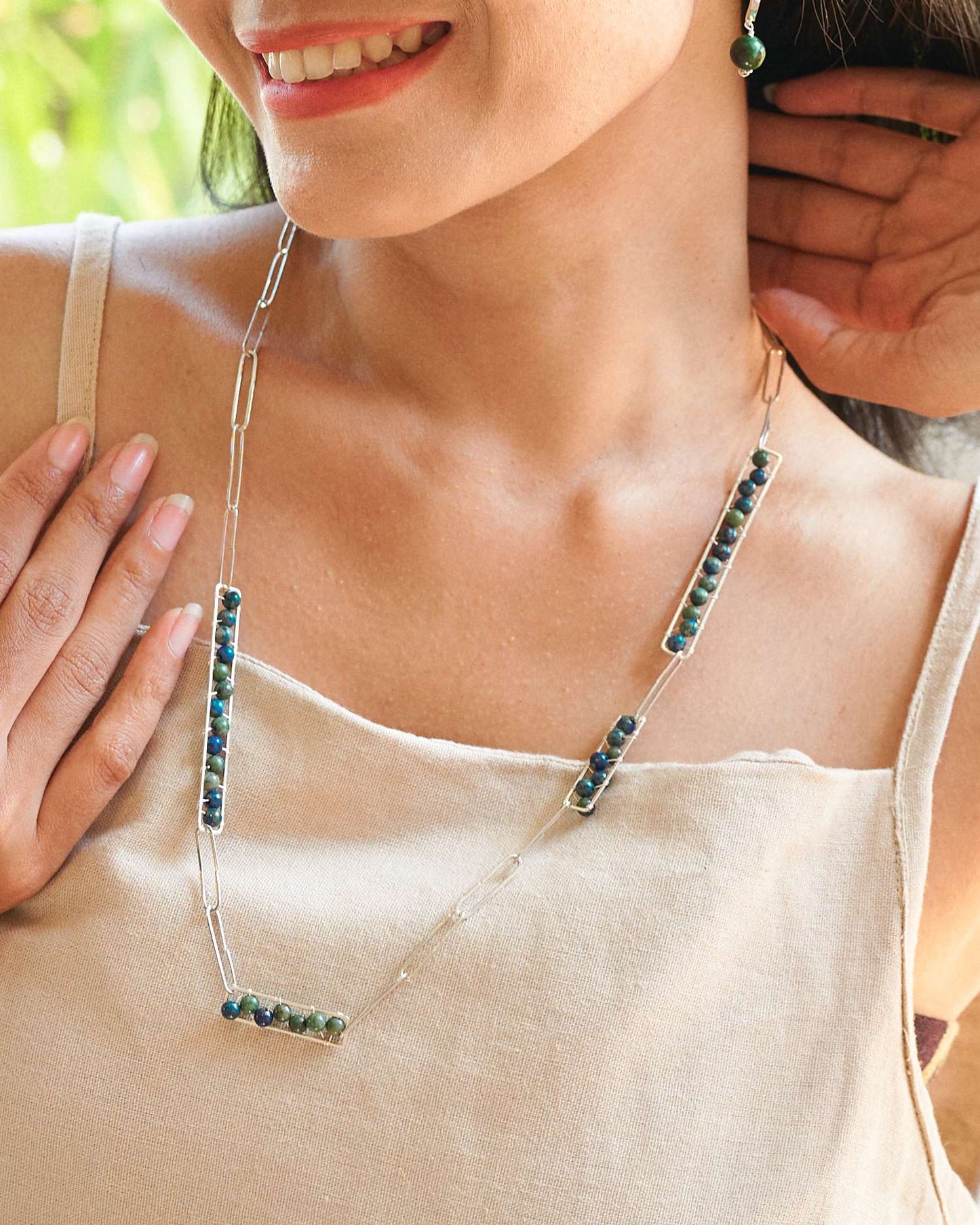 Santorini chrysocolla silver (01)