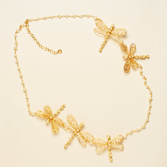 DRAGONFLIES PEARL GOLD