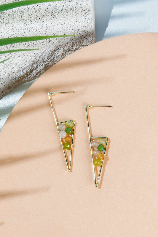 Egypt green brass earring (13)