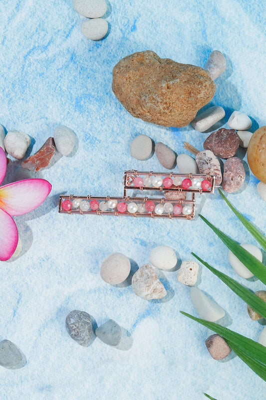 Sydney pink pearl brooch