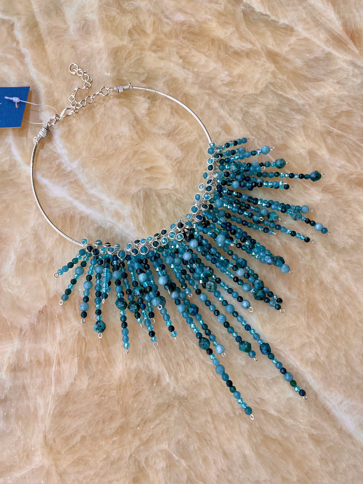 STARS CHOKER SKY BLUE SILVER