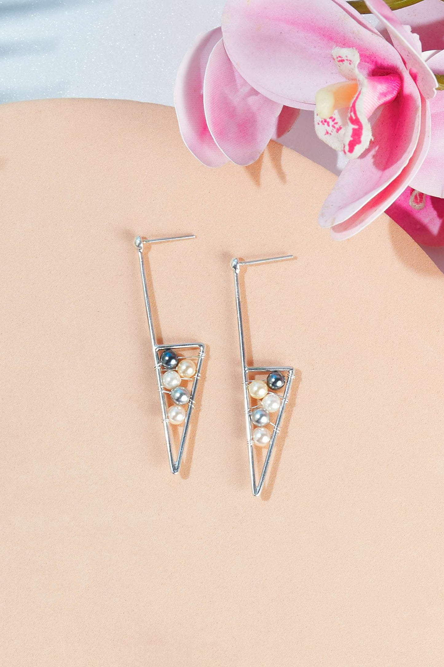 Egypt shell silver earring (13)