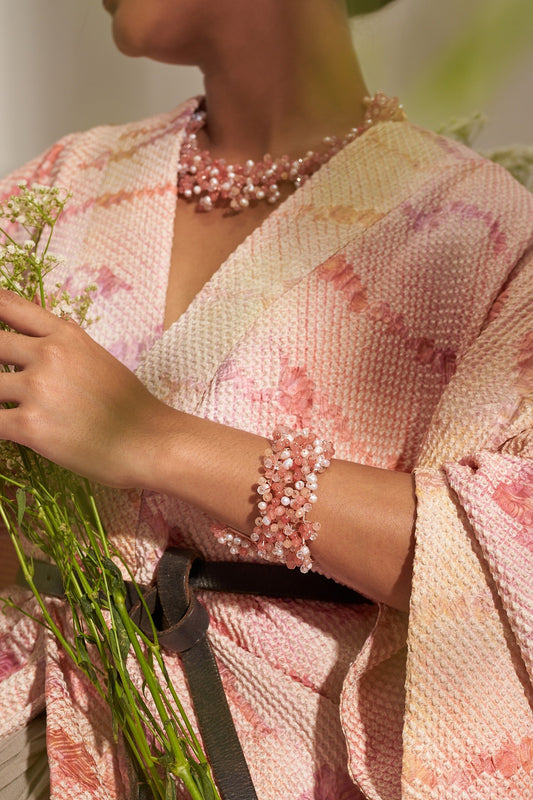 Baby breath bangle pink RG