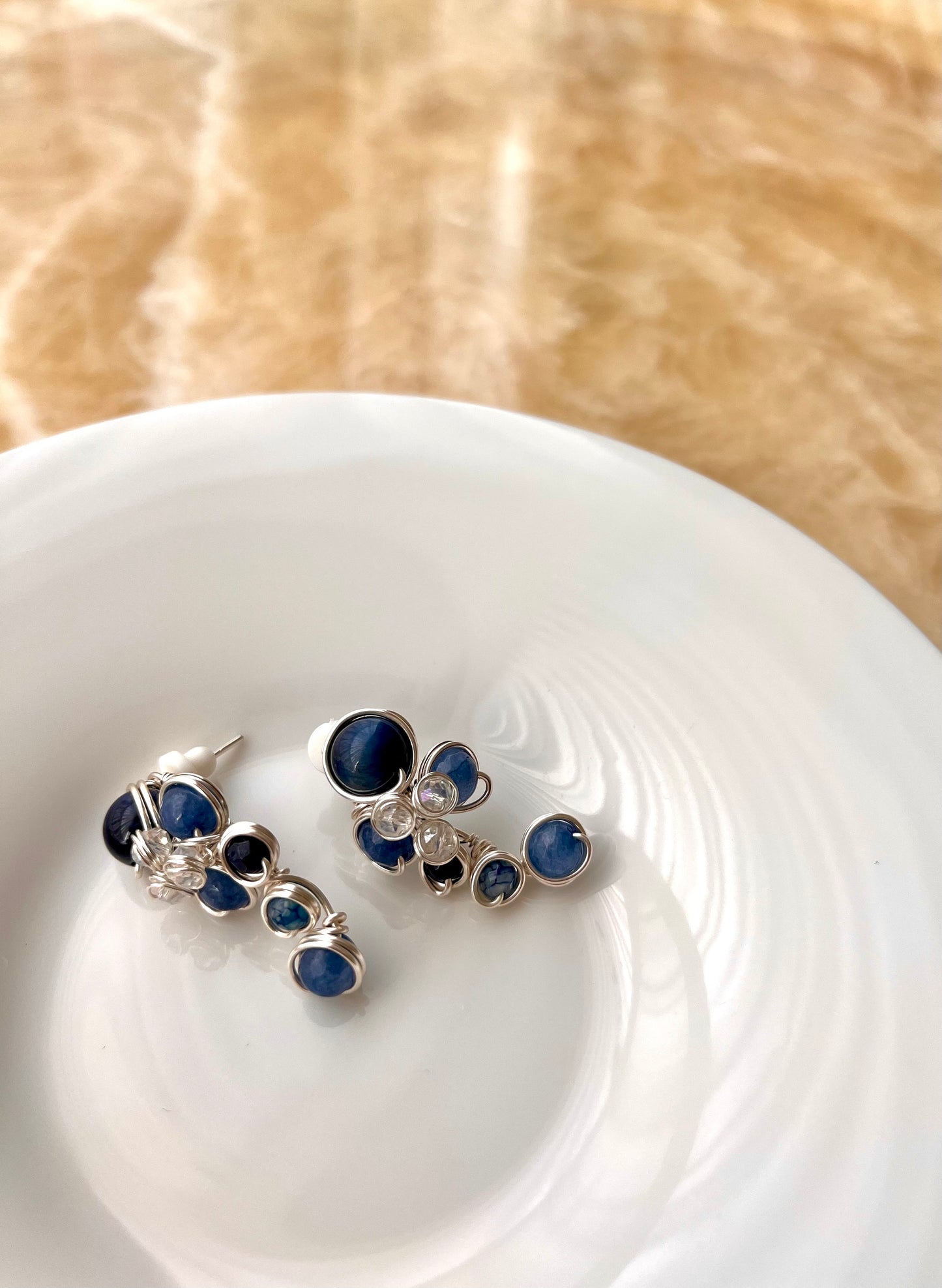 SPARKLING KLADIA EARRINGS BLUE SILVER