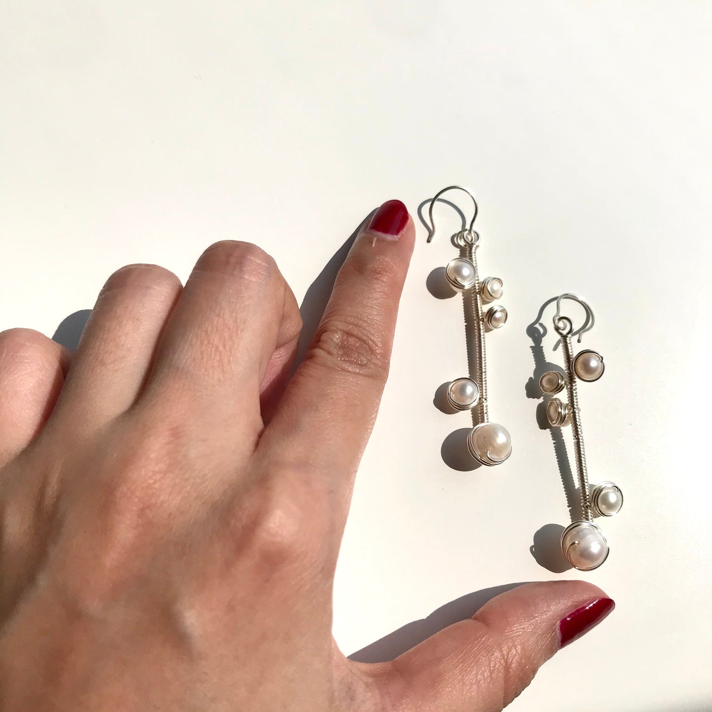 KLADIA EARRING PEARL SILVER