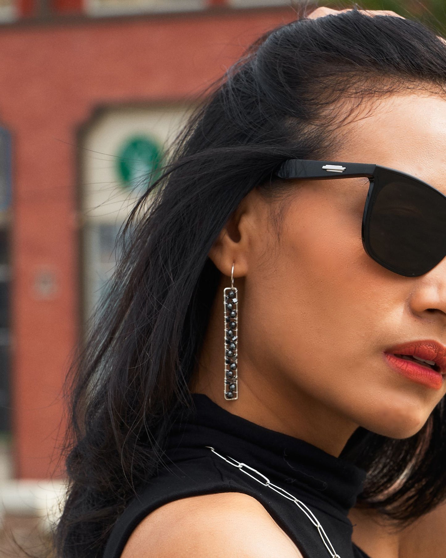 Mykonos hematite earring silver (05)