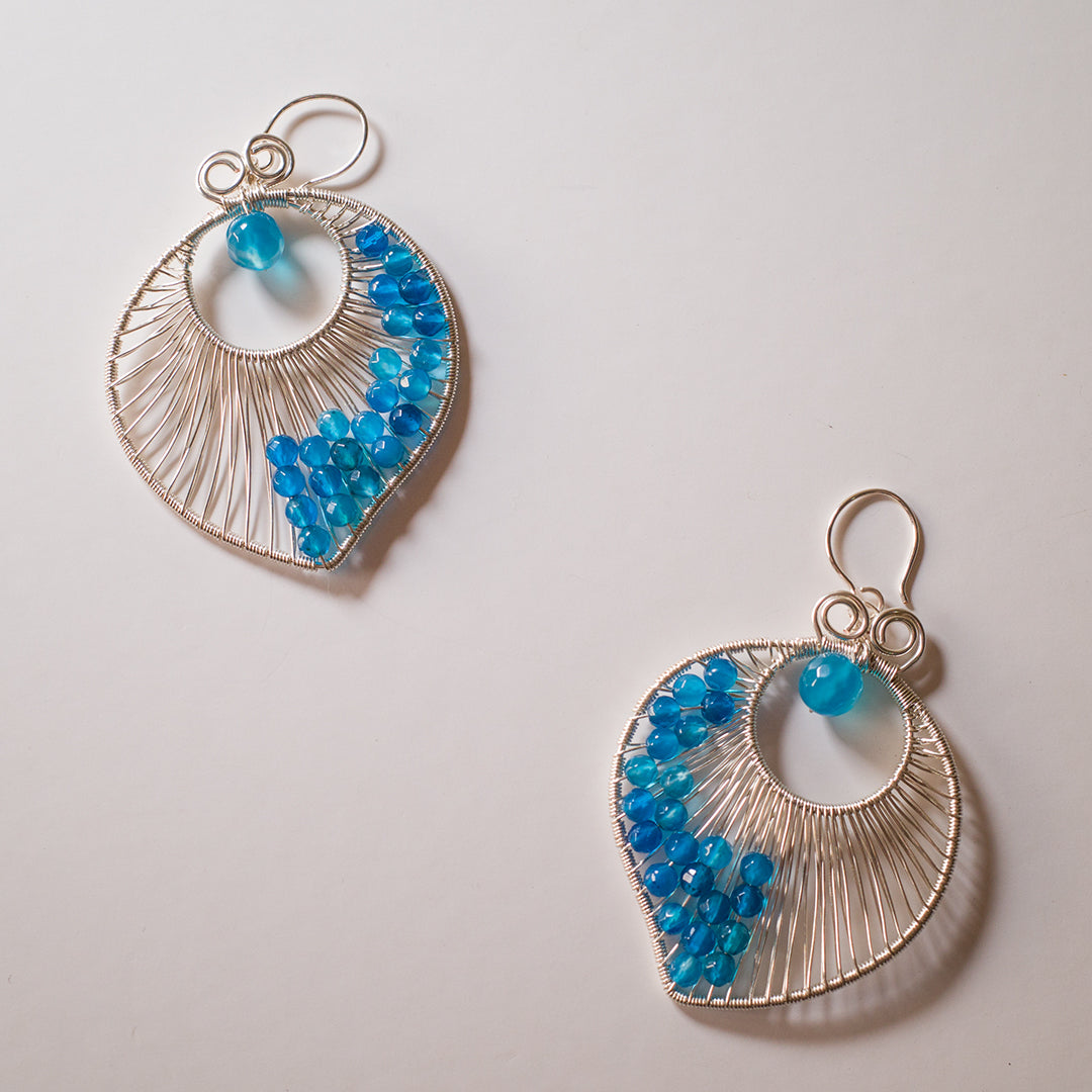 ZANNA EARRING BLUE SILVER